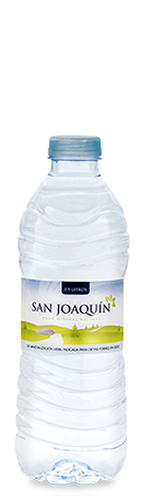 imagen sobre el formato de la botella pequeña de Aguas de San Joaquín